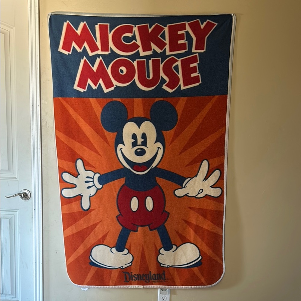 Disney Red and Orange Mickey Mouse Blanket